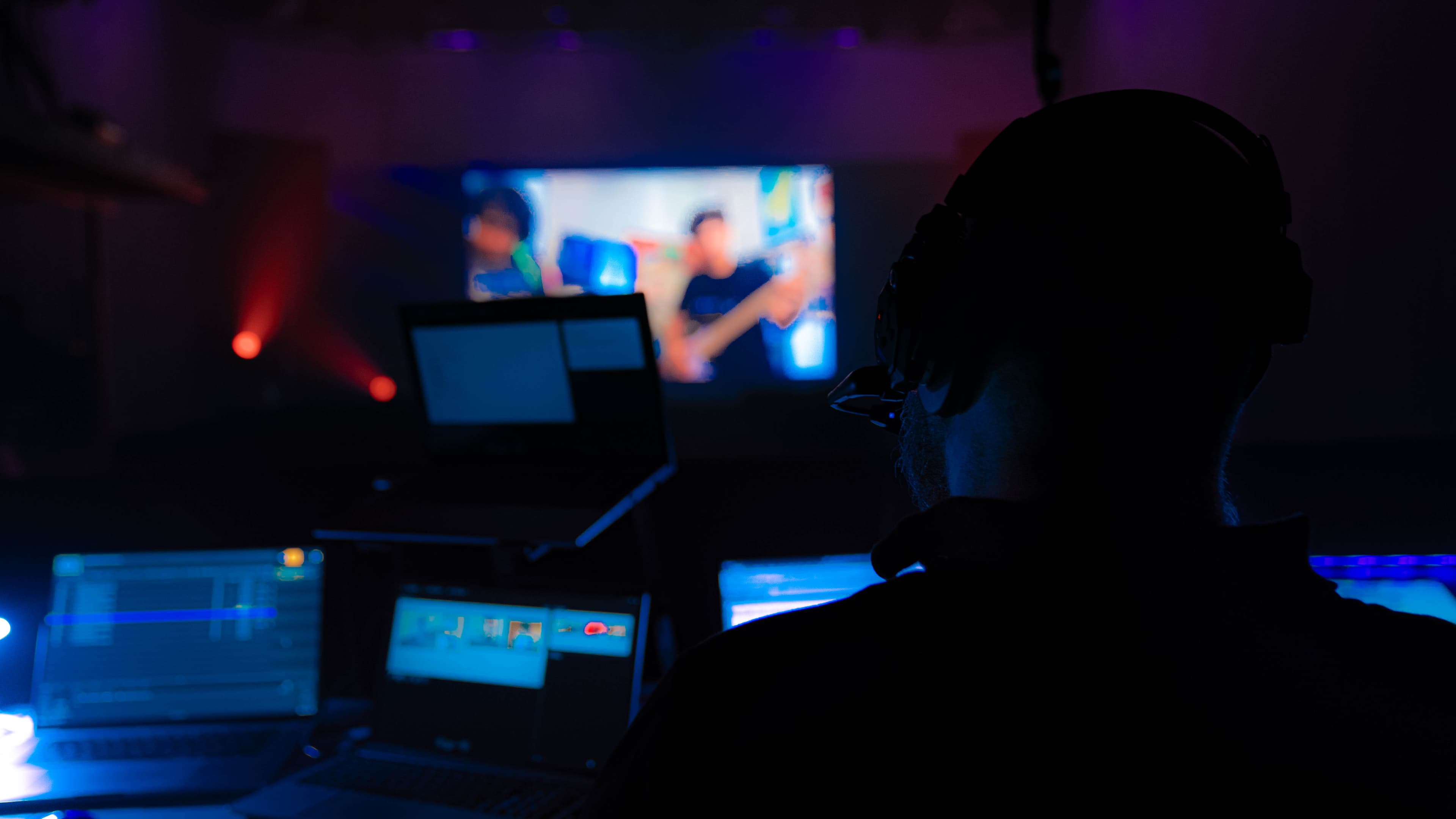 Watching the mix from the live control position